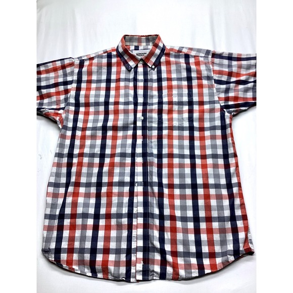 Resistol Ranch Other - Resistol Ranch Mens XL Red White Blue Plaid Western Short Sleeve Button Shirt